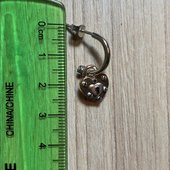 Coach Padlock Earrings, Sterling Silver - Picture 3 of 4